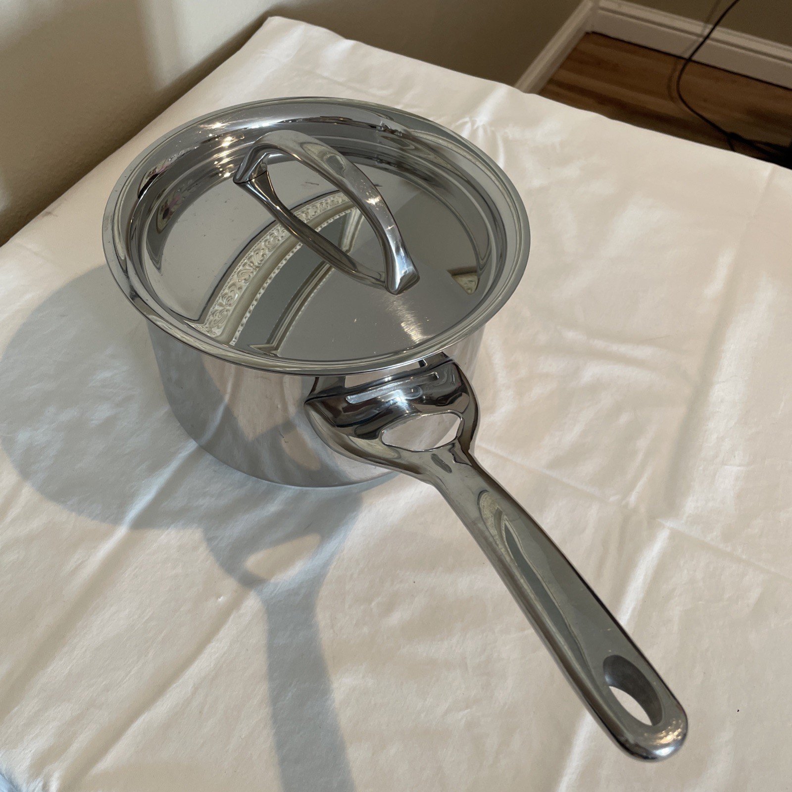 Kirkland Signature Copper Core Pro 3Qt Sauce Pan Stainless Steel + Lid gallery