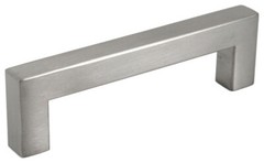 Square Bar Pull Handle Kitchen/Bath Cabinet Hardware Nickel Stainless Steel 192