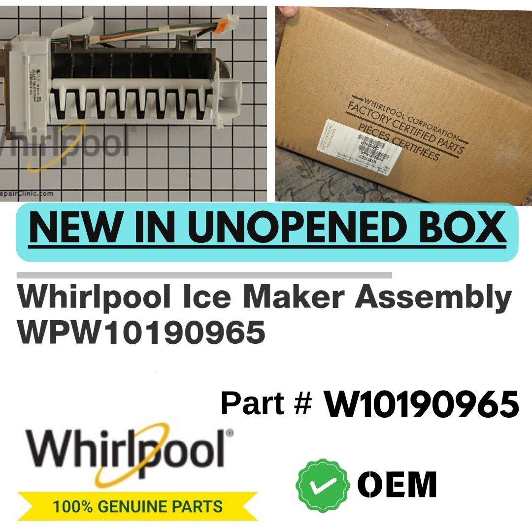 NEW SEALED FACTORY BOX OEM WHIRLPOOL REFRIGERATOR Freezer ICE MAKER #W10190965 gallery