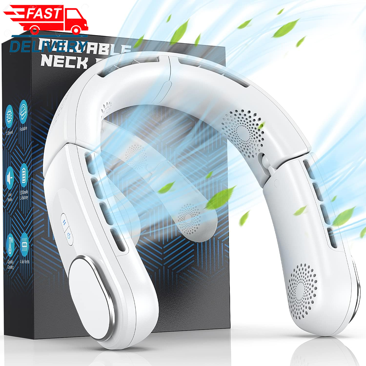 Chillgo Neck Fan - 4 Turbo Foldable Portable Fan - Personal Bladeless Fan 5200Ma gallery