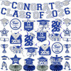 Blue and Sliver Graduation Decorations 2026 Congrats Class of 2026 Banner Gradua gallery