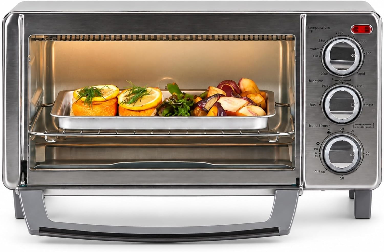 BLACK+DECKER 4-Slice Toaster Oven with Natural Convection, Stainless Steel, TO17 gallery