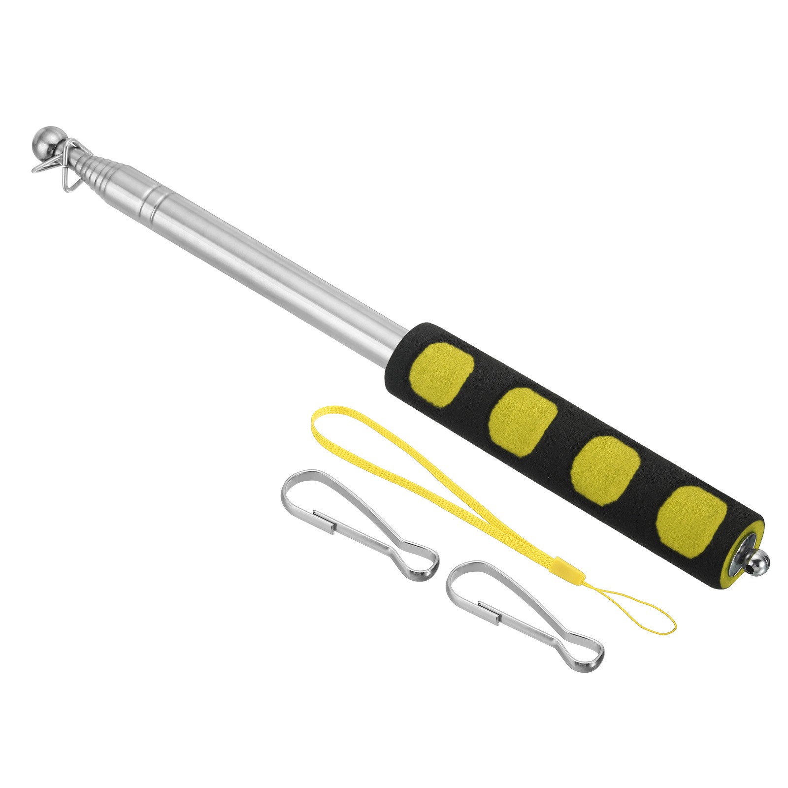 1.6M/5.2ft Telescopic Handheld Flagpole,1Set Pointer Stick Sponge Handle Yellow gallery