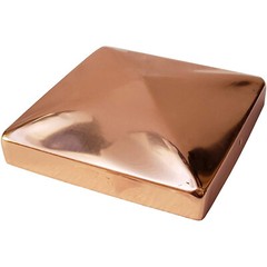 5.5″ x 5.5″ Solid Copper Pyramid Post Cap for True/Actual 5.5″ x 5.5″ Wood Posts