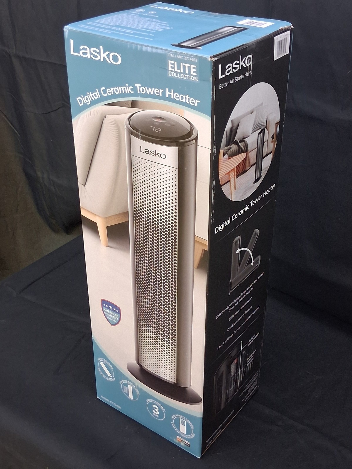 Lasko CT22498 Ceramic Tower Heater – Portable Electric Space Heater gallery