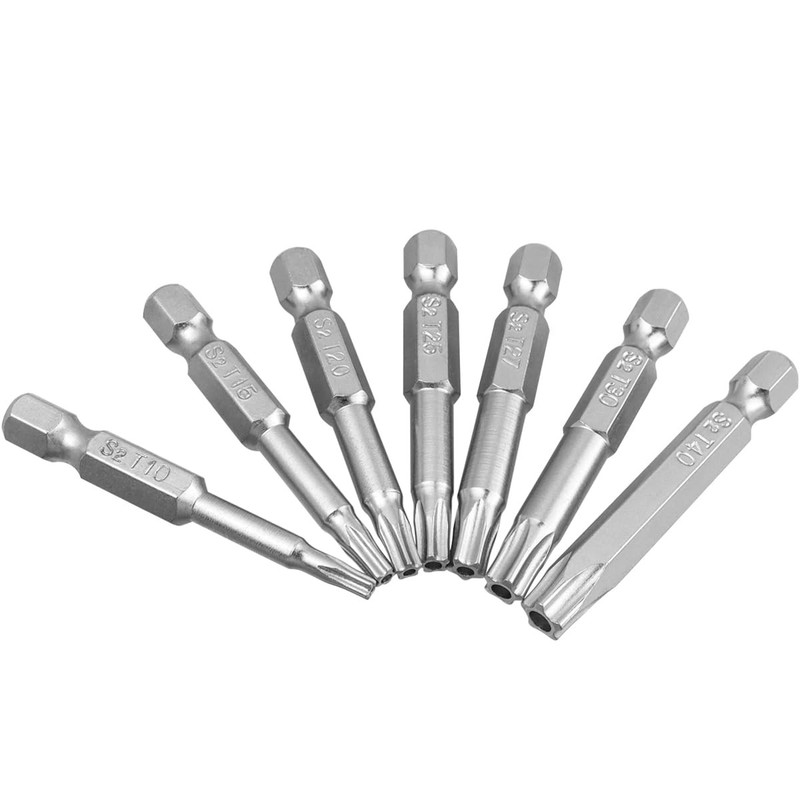 14Pcs 5 Point Torx Security Bits Magnetic 5 Point Star Tamper Proof Bit Set 1/4" gallery