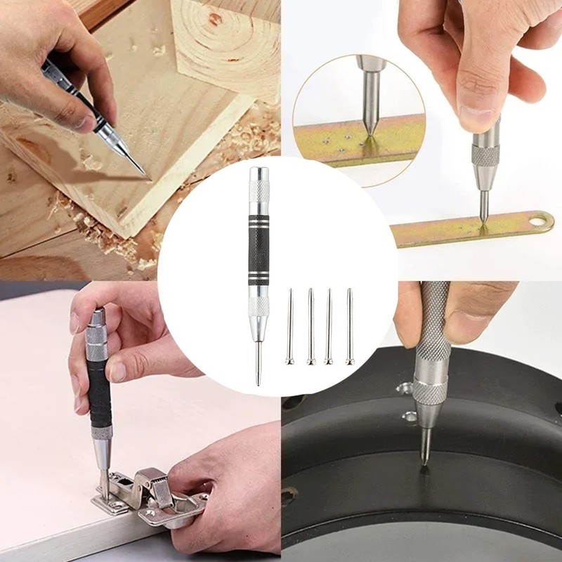 Practical Centre Punch Punch Needle Alloy Steel Automatic 5pcs/set Accessories gallery
