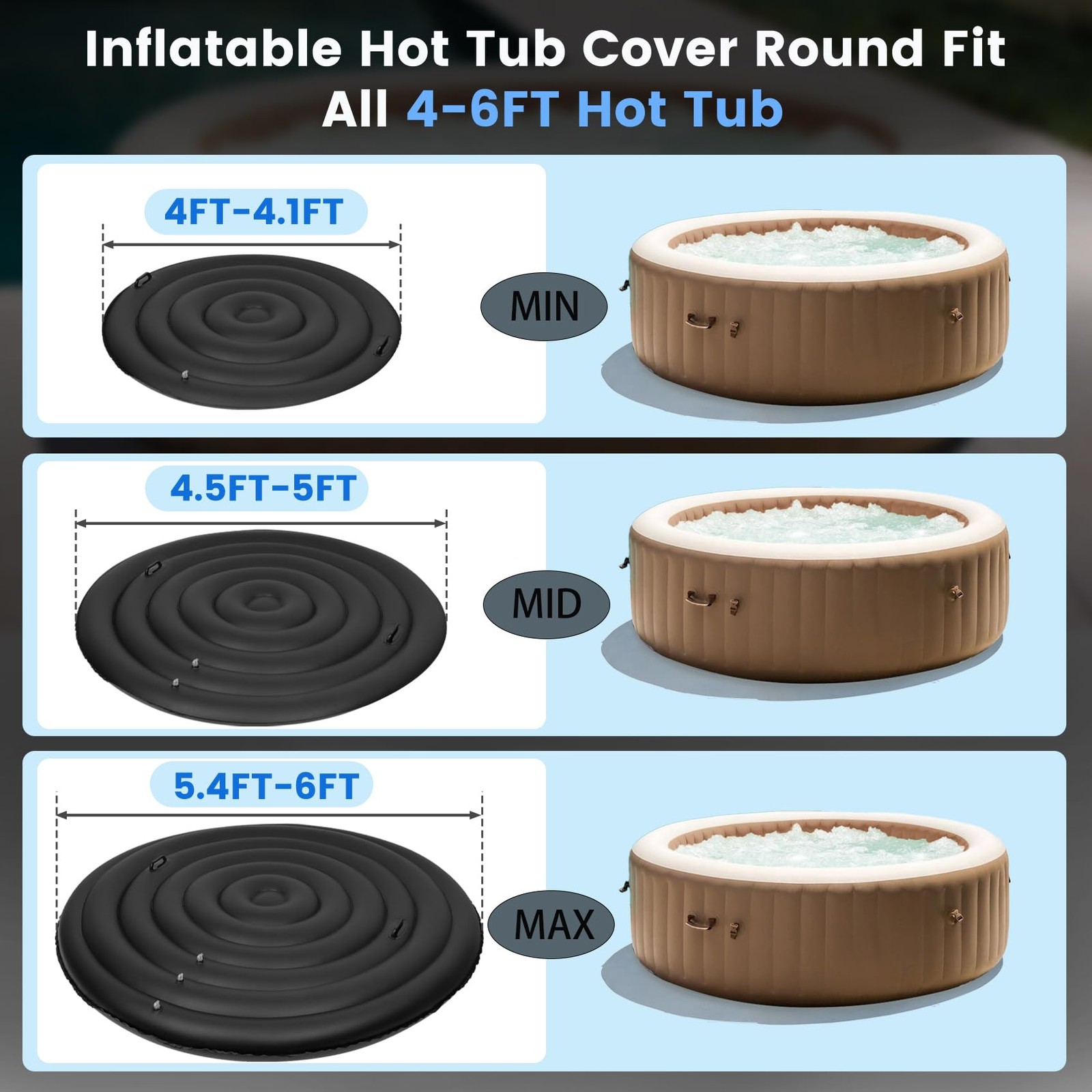 Inflatable Hot Tub Cover Round Replacement All Saluspa Intex Spa Covers Insert O gallery