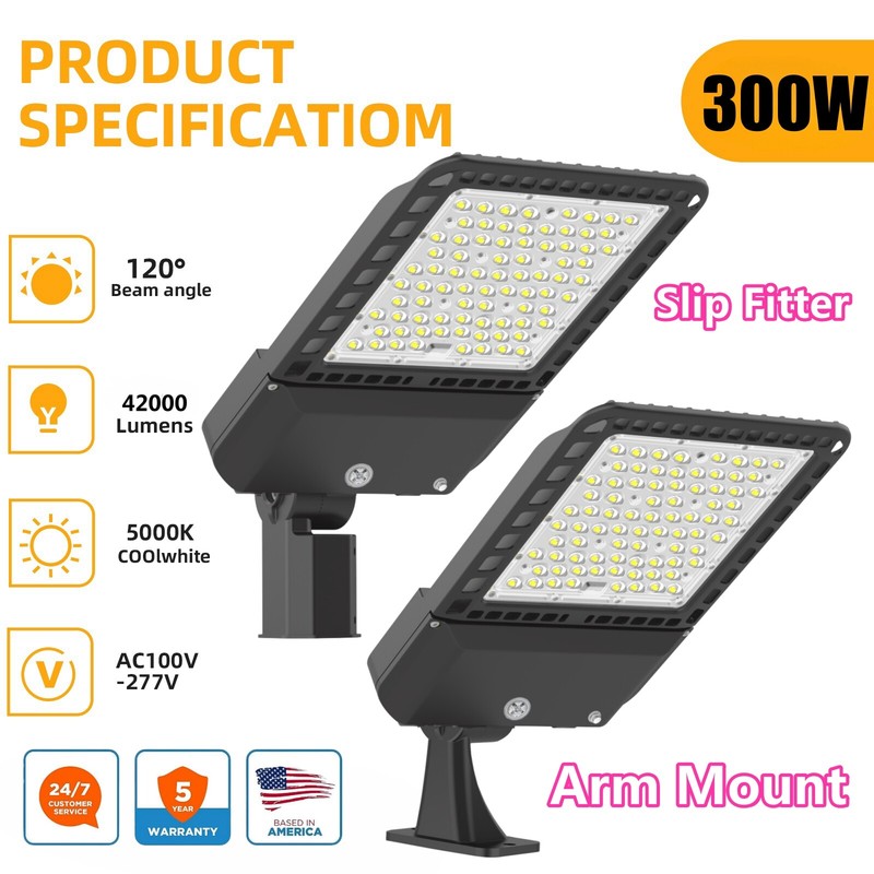 LED Parking Lot Lights 200W 300W Module Street Pole fixture Shoebox Area Light gallery