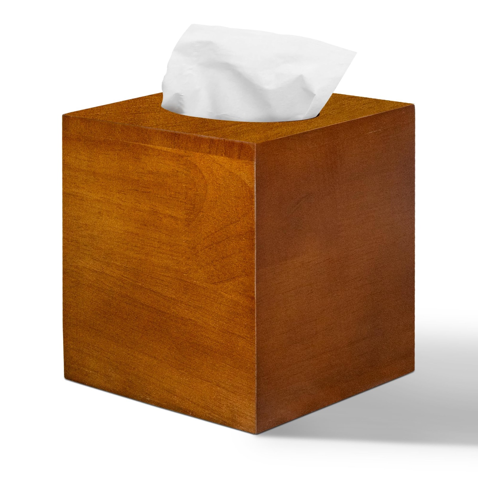 Acacia Wood Tissue Box Cover Square, Tissue Box Holder with Slide-Out Bottom,... gallery