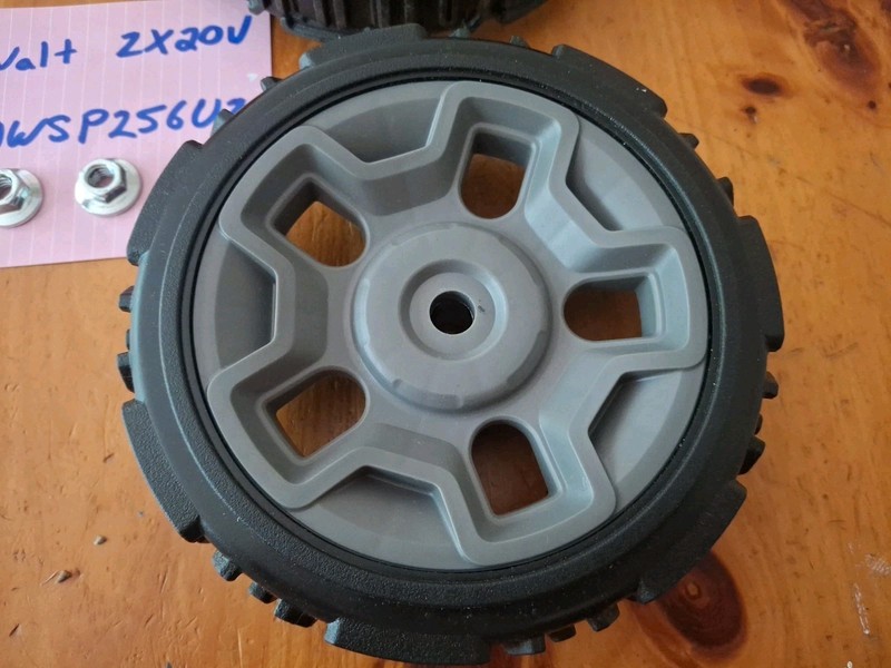(2) DeWalt Push (Front) Mower Wheel 7" DCMWSP256U2 21in 20v OEM gallery
