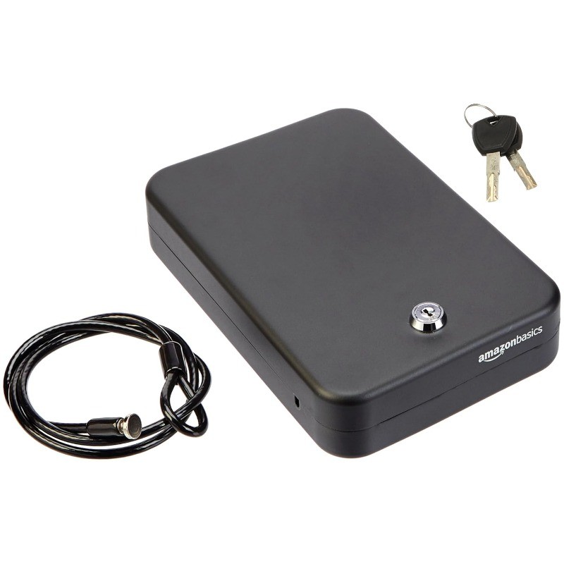 Portable Security Case Lock Box Safe Lock Box with Code, for College Dorm XL