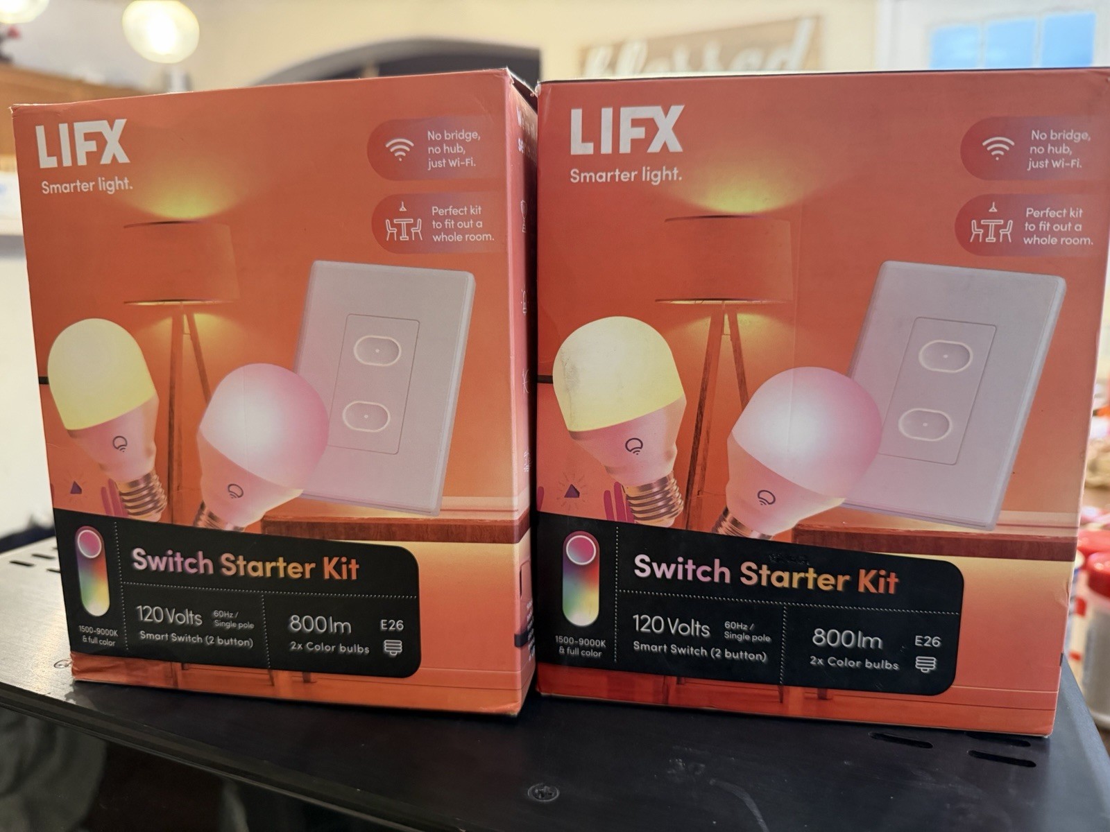 LIFX SMART LIGHT SWITCH & BULBS STARTER KIT, 120V 800LM LFX/STARTKIT2. SEALED gallery