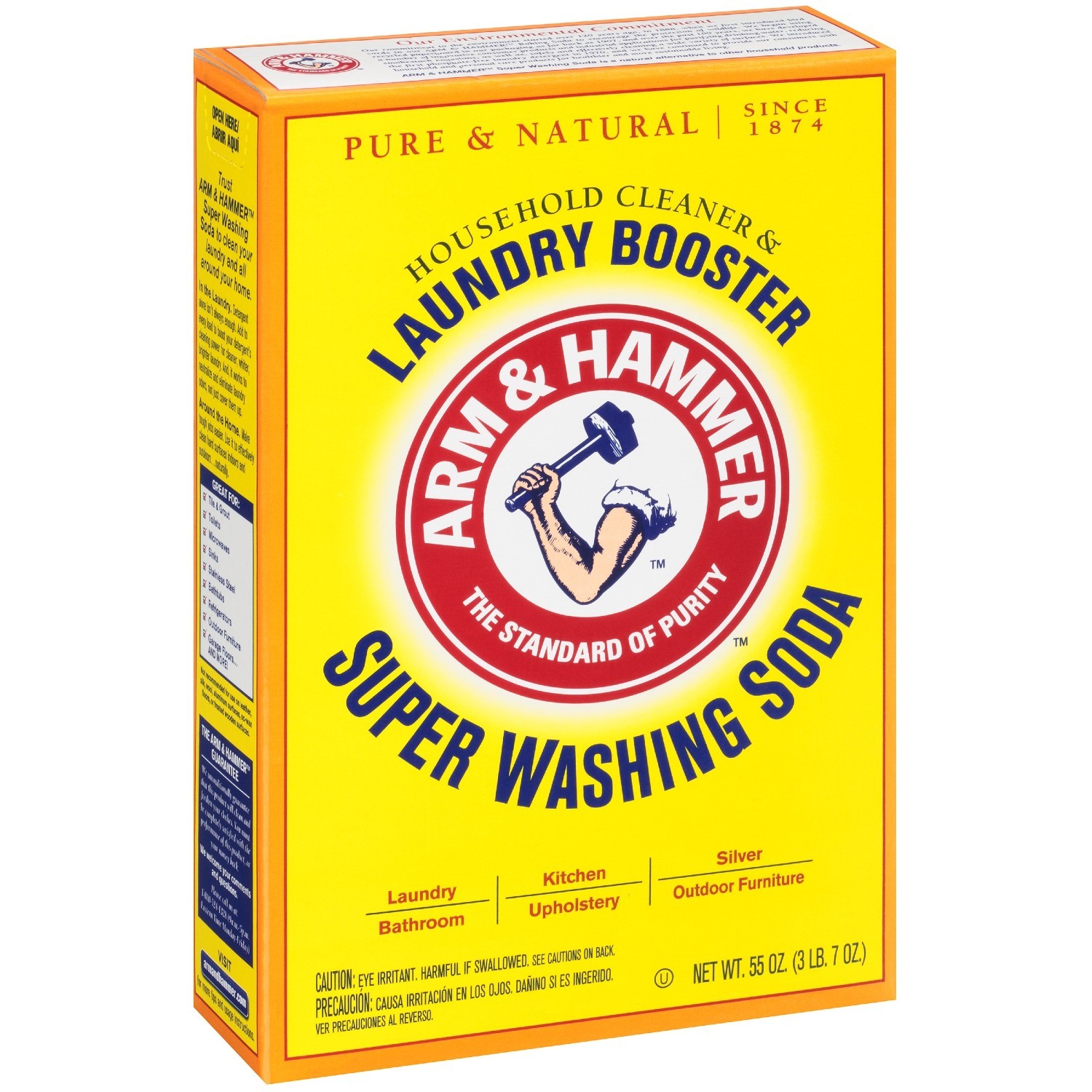 Arm & Hammer Household Cleaner Laundry Booster Super Washing Soda 55 Oz gallery