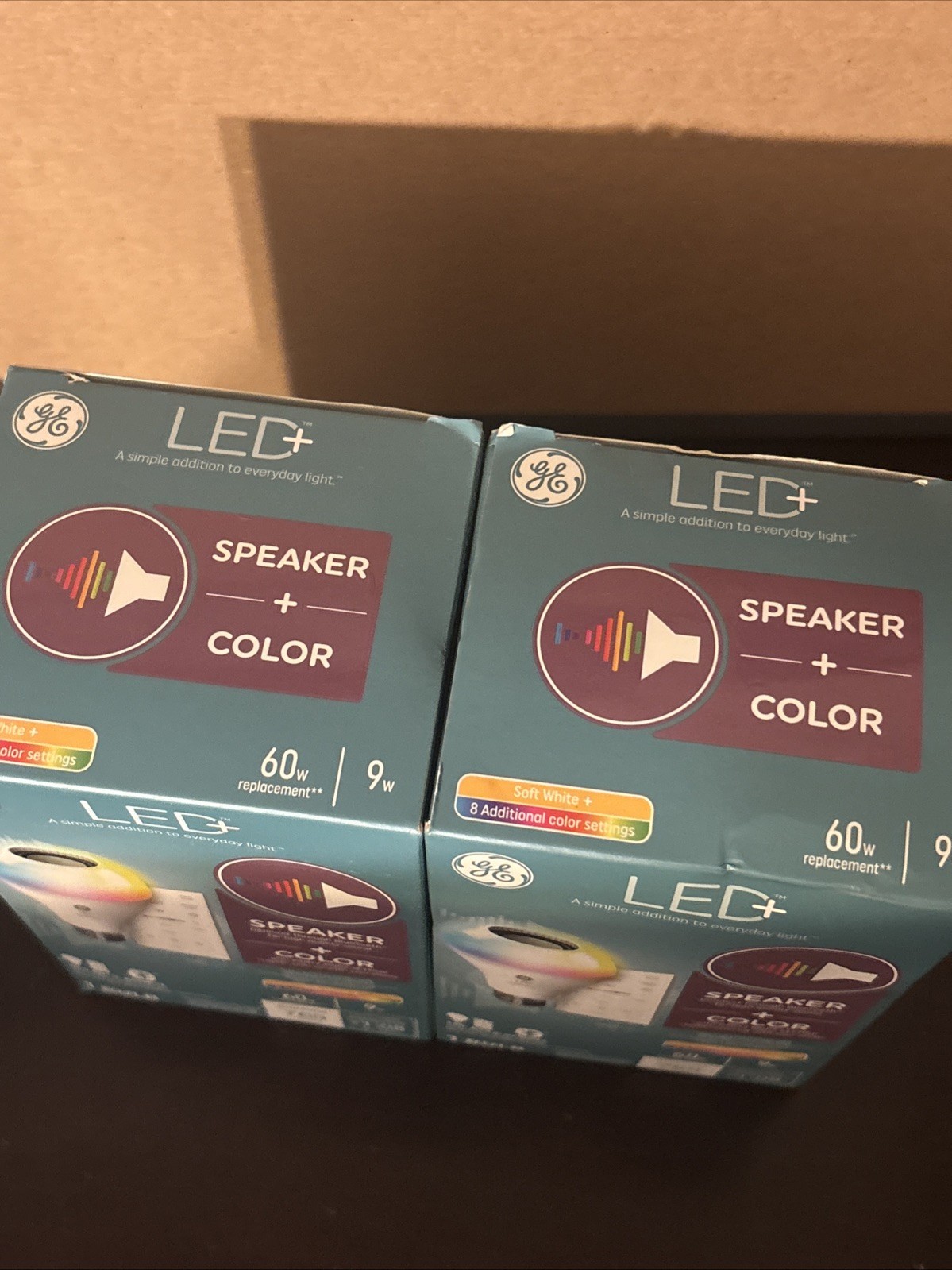 (2) GE LED+ Speaker, Color Changing Light Bulb w/Remote - Bluetooth - 760 Lumens gallery