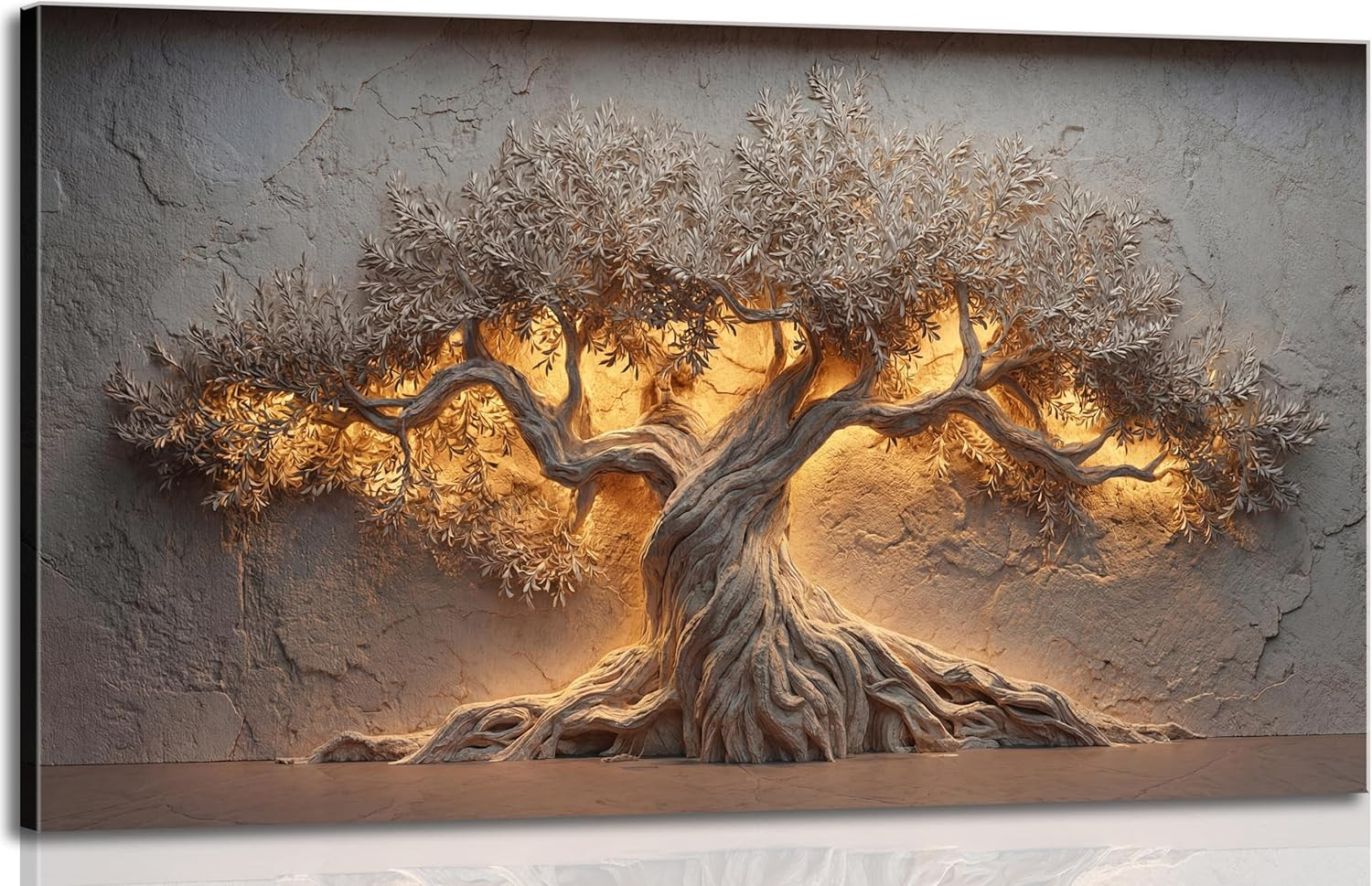 Large Tree of Life Canvas Art - Rustic Earth Tone Wall Decor for Home gallery