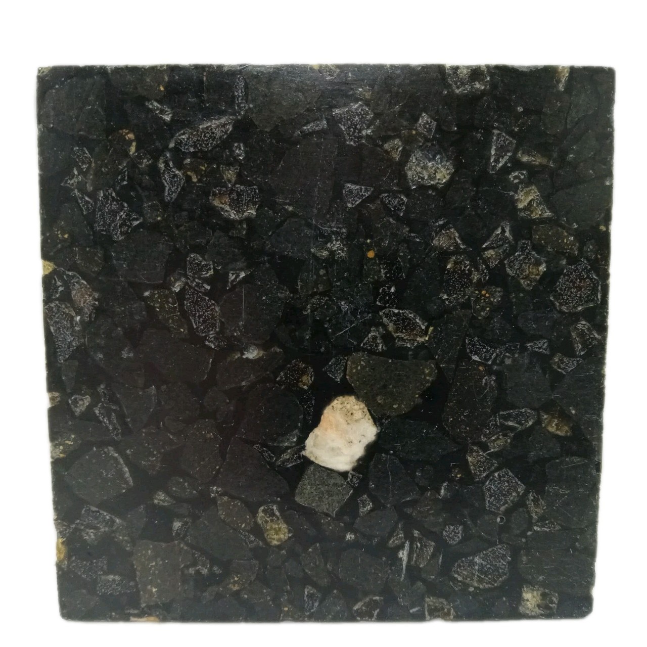 Fritztile Terrazzo Mini Floor Tile Single Sample R682017 Dark Ice (Black & Gray) gallery