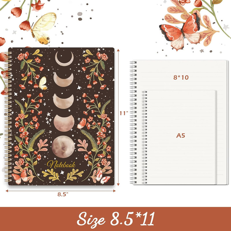 Spiral Notebook - Notebooks Spiral Bound with Back Pocket, Lined Journal Noteboo gallery