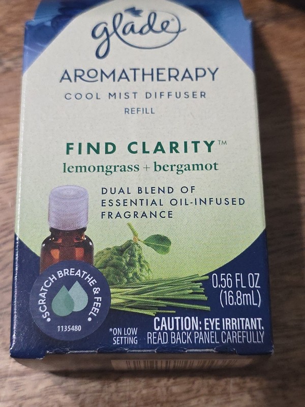 Quantity=8! Glade Aromatherapy Cool Mist Oil Diffuser Refill Lemongrass Bergamot gallery