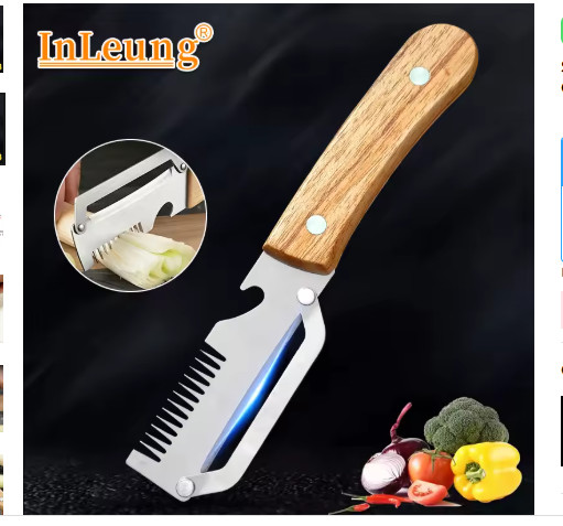 NEW 2 in 1 Multi-Functional Vegetable Peeler for Kitchen Stainless Steel Peeler gallery