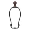 1 Set 6.5" Lamp Shade Harp Holder with 1.46" Height Metal Finial, Black/Brown gallery