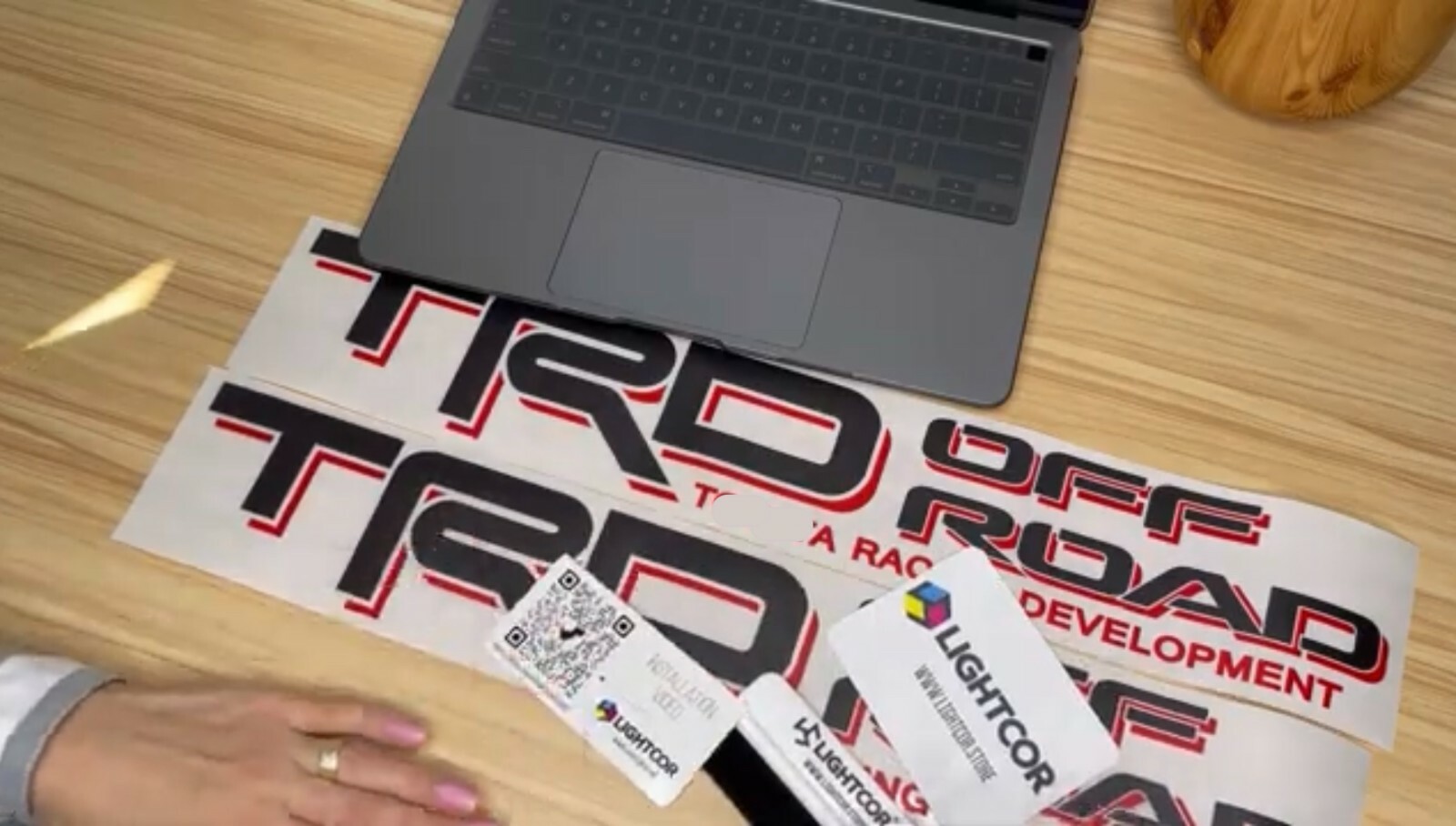 TRD OFF ROAD TOYOTA RACING DEVELOPMENT Truck Decal Set of 2 Clear Vinyl Sticker gallery