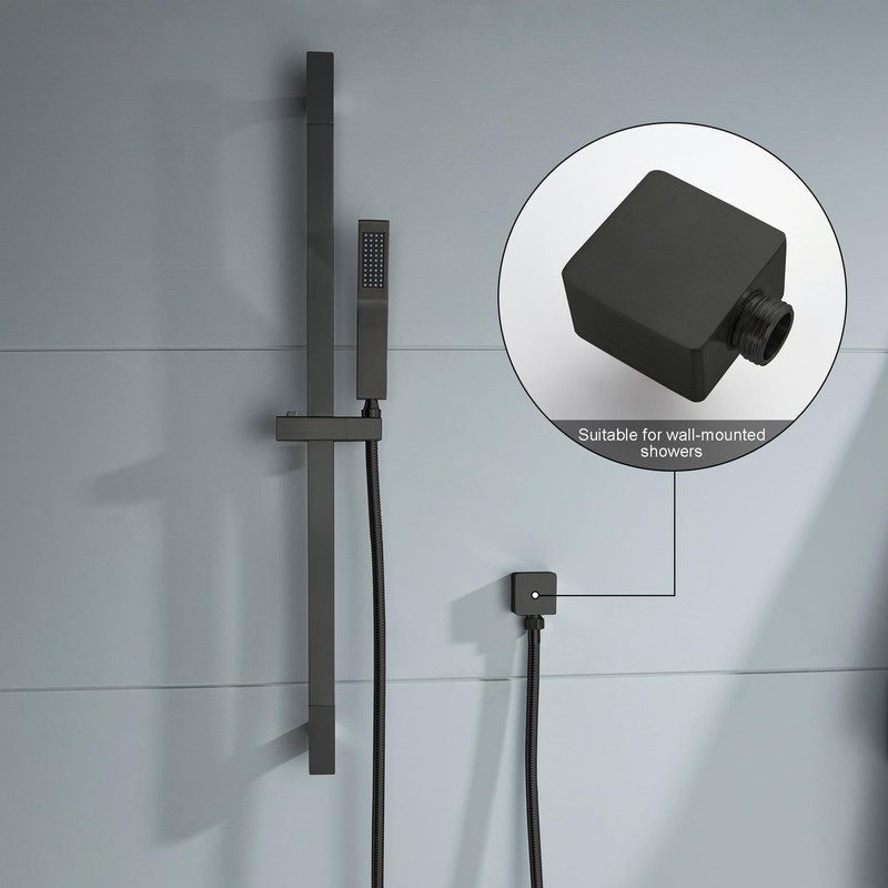 Wall Supply Elbow, Square Wall-Mount Supply Wall Elbow for Hand Held Shower, ... gallery