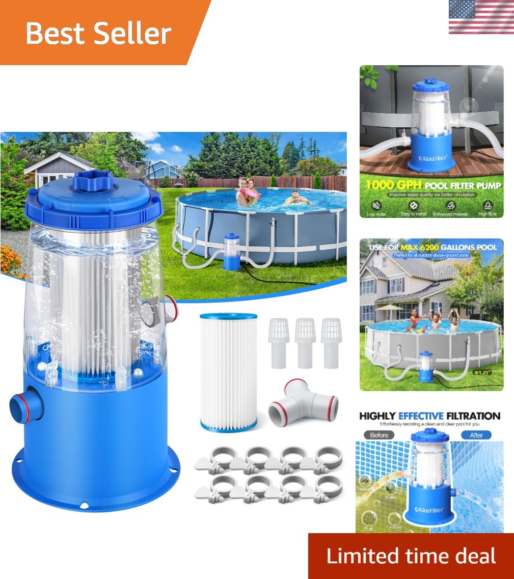 Transparent 1000 GPH Pool Filter Pump for Easy Monitoring & Efficient Filtration gallery