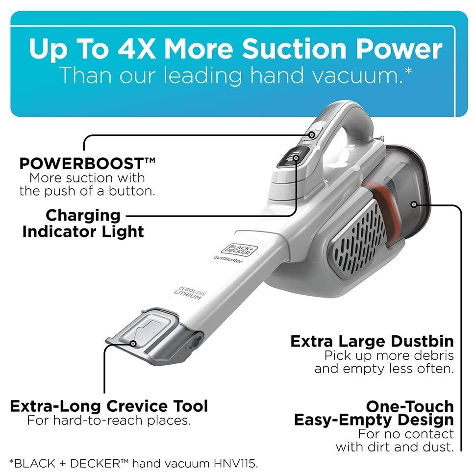 Cordless Hand Vacuum Rechargeable Portable Car Dust Buster HHVK320J10 Held gallery