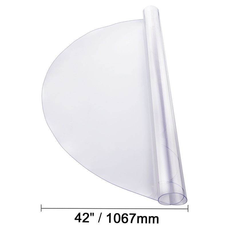 PVC Table Protector 42 Inch Round Clear Plastic Desk Protector 2.0mm Thick gallery