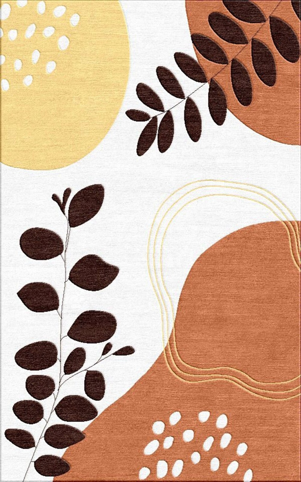 Luxury Leaf Modern Hand tufted Rug, Modern Rug Woolen rugs soft rugs Home decor gallery