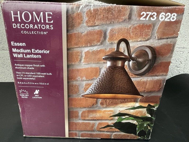 Home Decorators Collection Essen Medium Exterior Wall Lantern Antique 273 628 gallery