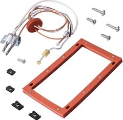 Pilot Ignitor Assembly Kit Silver Red Metal Rubber with Gasket Screws Clips