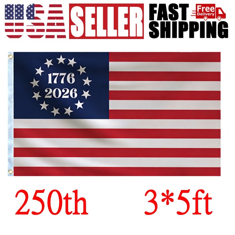 3x5 Ft Outdoor Edition 1776 - 2026 American Flag 250th Anniversary American Flag gallery