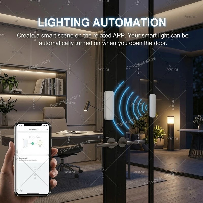 Zigbee Door Window Sensor for Smart Home Security Alarm with HA 2MQTT gallery
