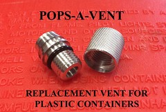 Pops-A-Vent Replacement Gas Can Vent Cap Fits all Plastic Containers Fast Pour!