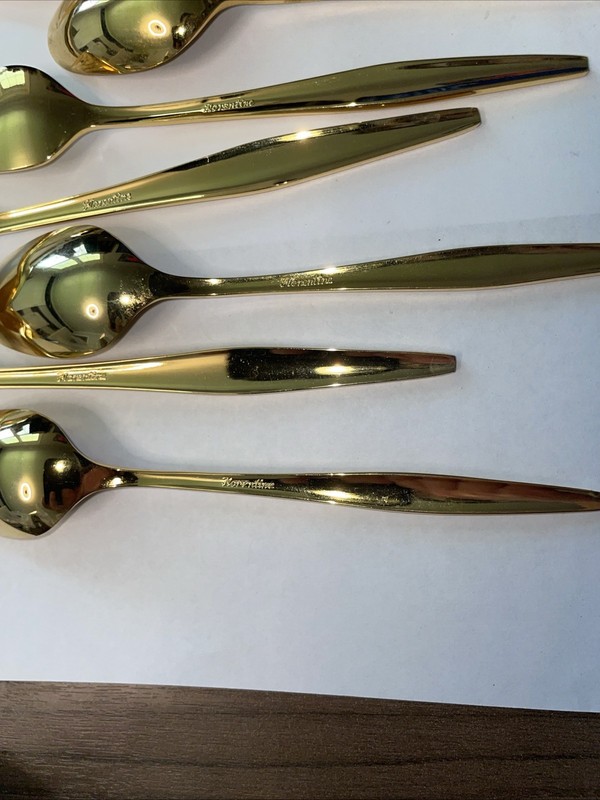 Florentine Gold Electroplated Flatware Mixed Lot 13 Pc. Knifes Spoons Forks gallery