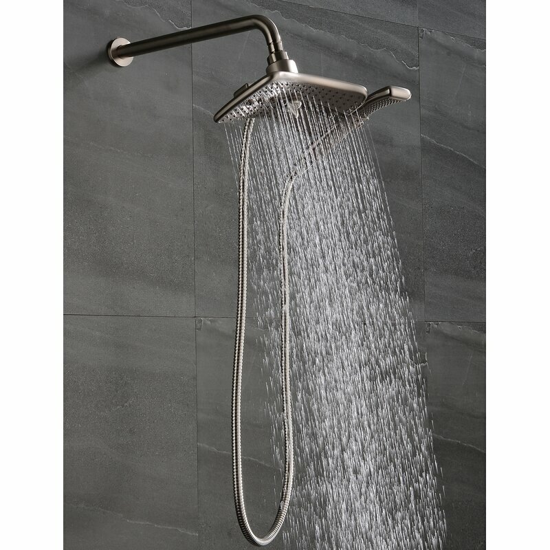 "Bright Showers" Multi Function Rain Brushed Nickel Shower Head PSS3919-02 gallery