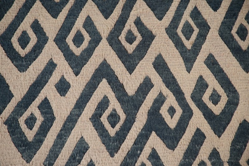 Statement Luxury Geometric Hand-Knotted Moroccan Indian Rug Modern Decor 9x11 ft gallery