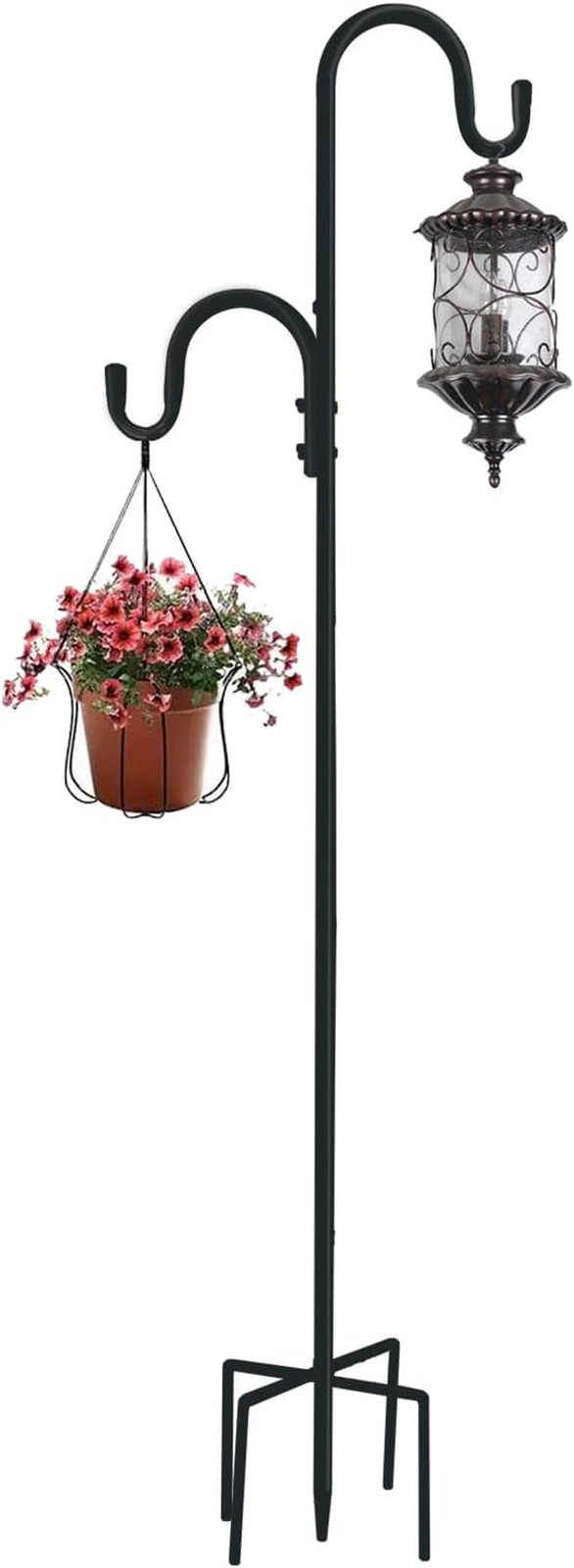 MIPON 78 Inch Double Shepherds Hooks for Outdoor Bird Feeder,Hanging Plants,Sola gallery