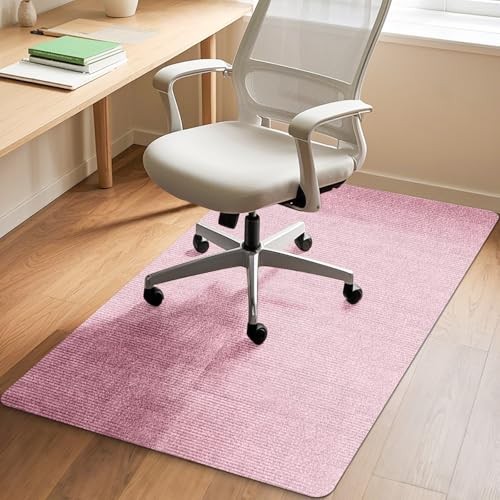 Durable Non-Slip Office Chair Mat for Hardwood Floors Large Tile 48"x36" Pink gallery