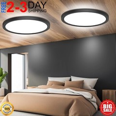 2 Pack 12 inch LED Flush Mount Ceiling Light Fixture, Day White 6000K Thin Round