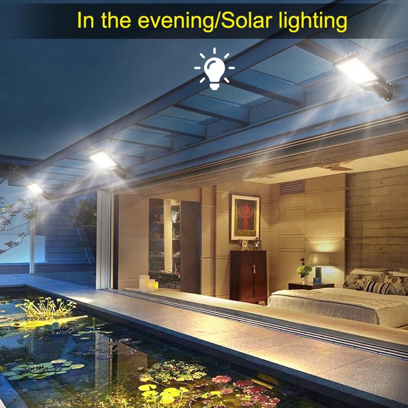 2/8X LED Solar Flood Light Motion Sensor Wall Street Yard Outdoor Security Lamp gallery