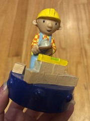 Bob the Builder Kid 2001 Replacement Lid Toy Cake Topper Figure Party Decor