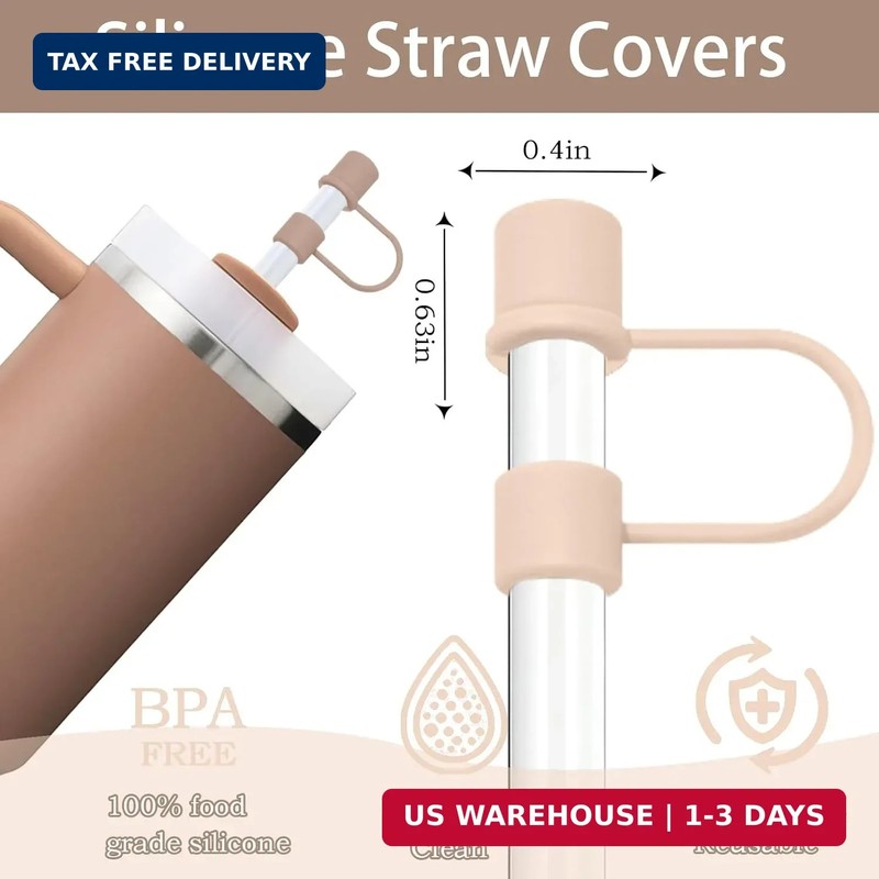 6PCS Silicone Straw Covers Caps Compatible with Stanley 30&40 Oz Tumbler Accesso gallery