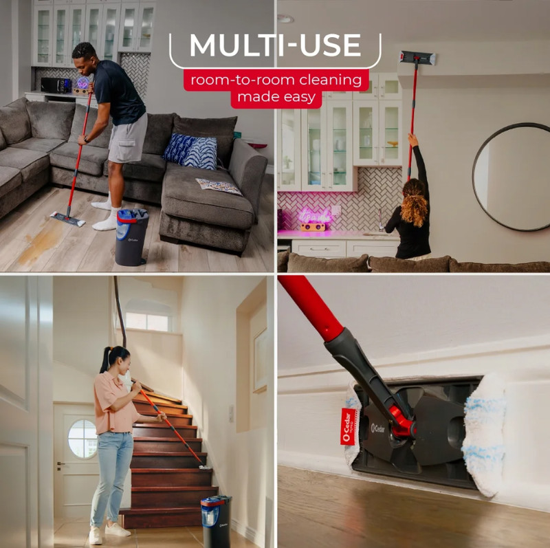 O-Cedar H2prO Flat Mop System, Dual-Tank Clean & Dirty Water Design gallery