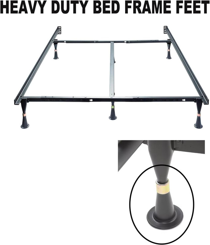 6PCS Reinforced Replacement Bed Frame Feet to Replace Wheels. Easy to Install, P gallery