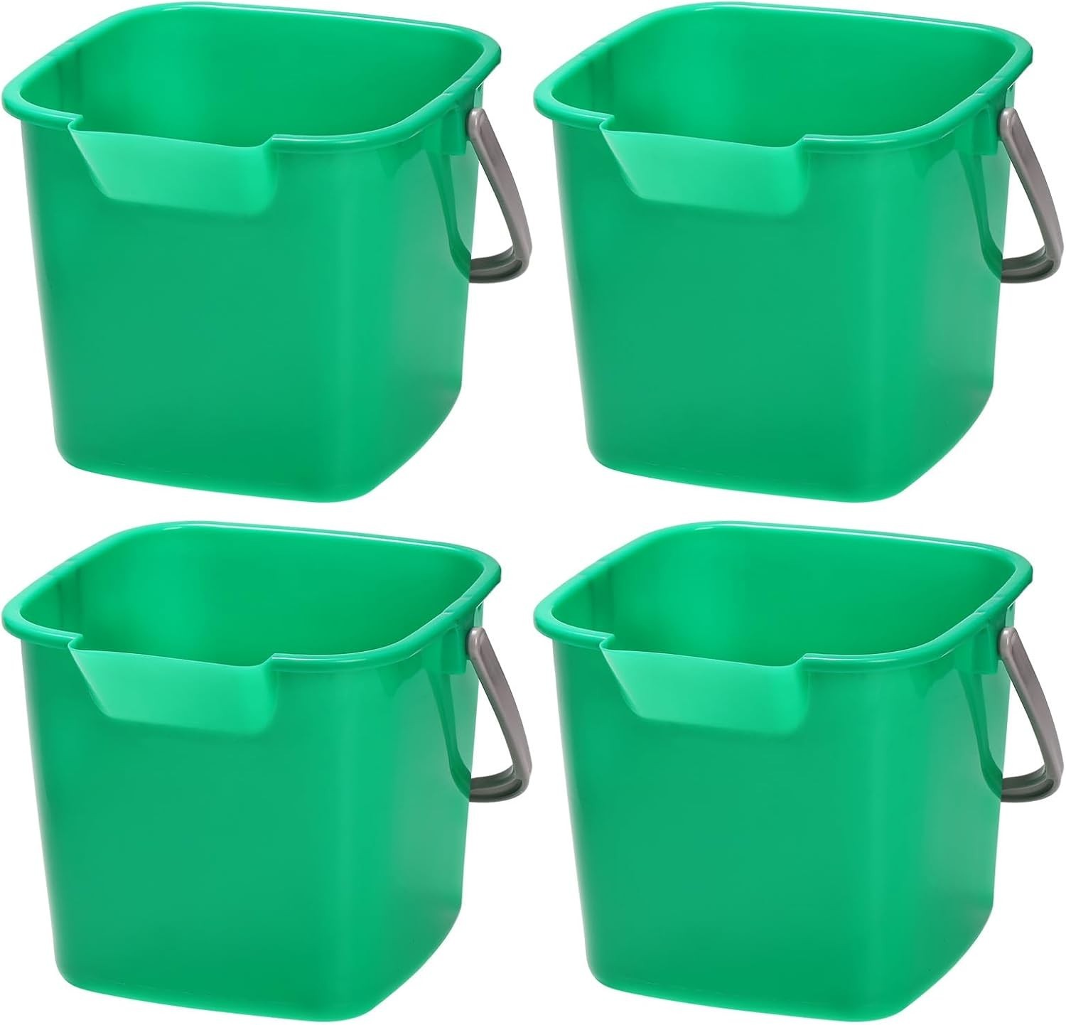4 Pack Sanitizing Buckets, 3 Quart Small Cleaning Buckets, Square Detergent Pail gallery