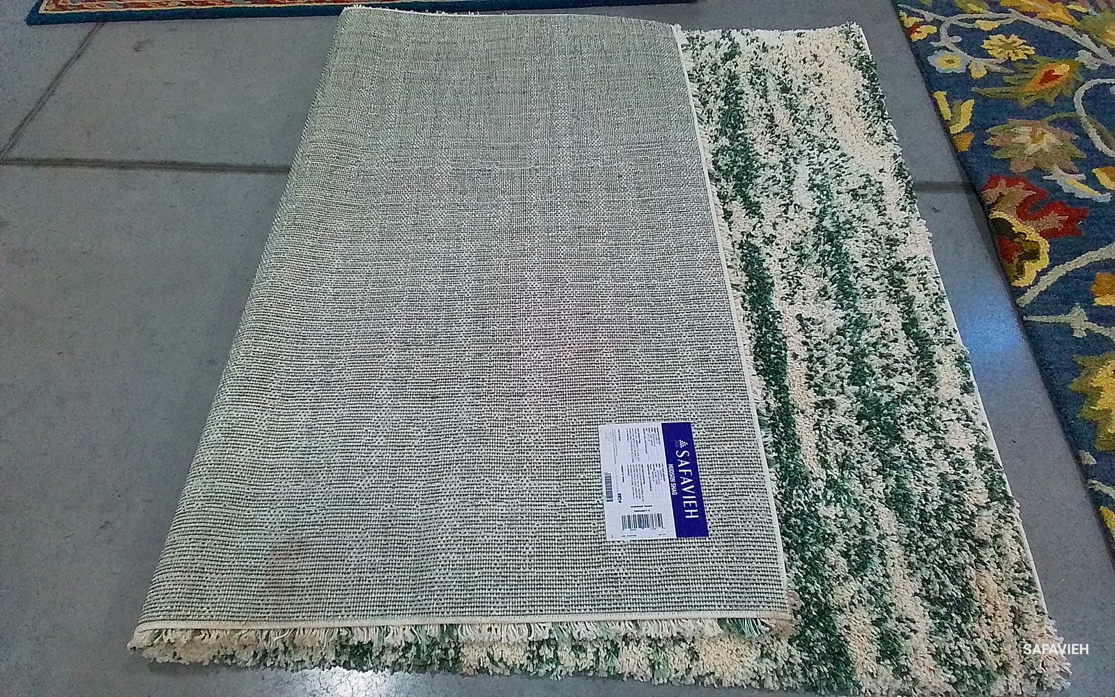 IVORY / GREEN 5'-3" x 7'-6" Back Stain Rug, Reduced Price 1172801592 SGH206Y-5 gallery