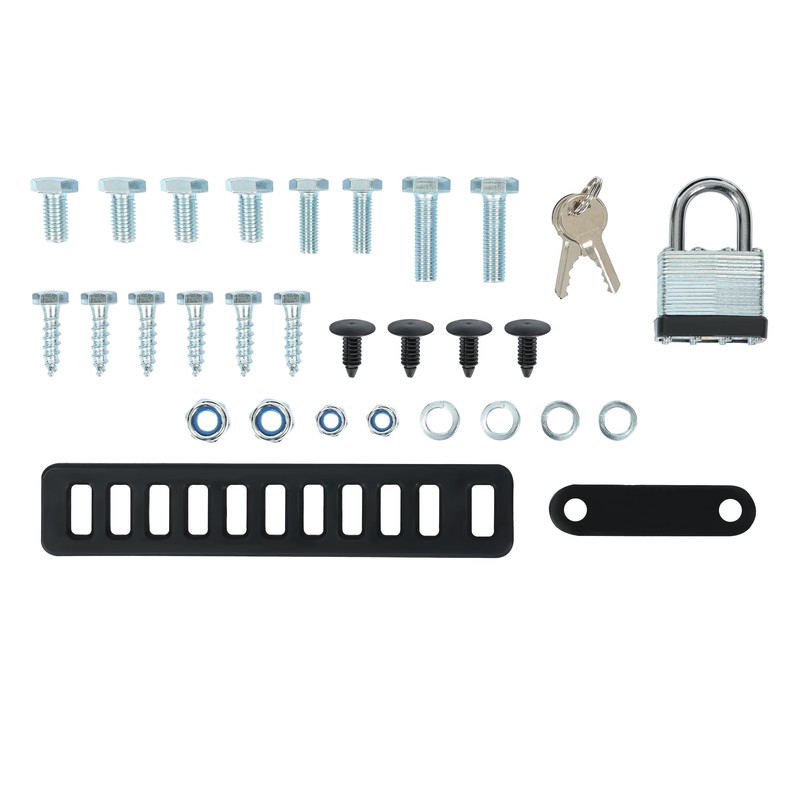 For Open Enclosed Landscape Trailer Lockable Backpack Blower Sprayer Rack Holder gallery